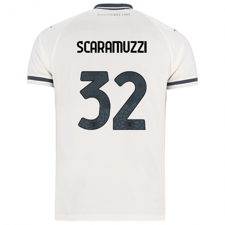 ילדים צ׳יארה סקרמוצי #32 לבן נייבי הרחק ג'רזי 2025/26 חולצה קצרה