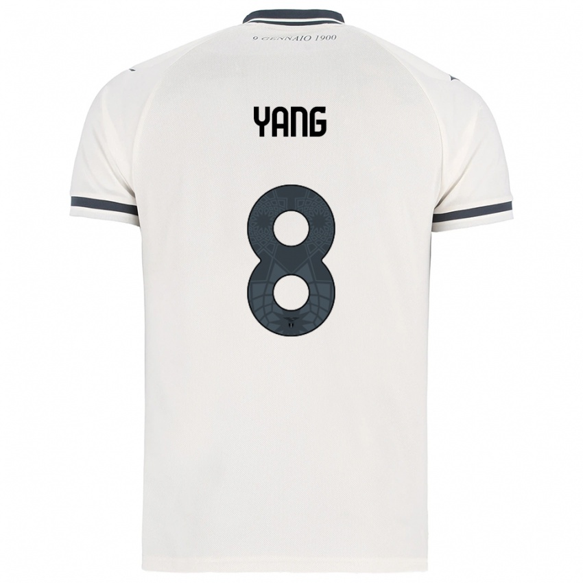 ילדים Lina Yang #8 לבן נייבי הרחק ג'רזי 2025/26 חולצה קצרה