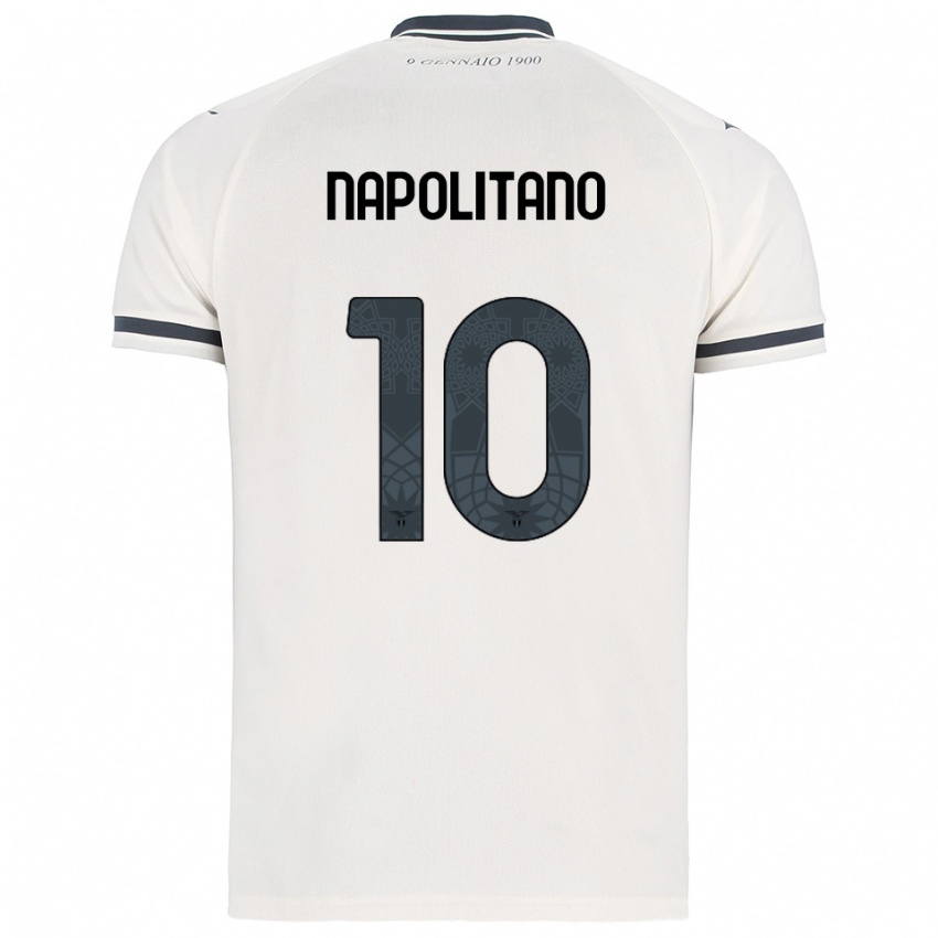 ילדים לוקה נפוליטנו #10 לבן נייבי הרחק ג'רזי 2025/26 חולצה קצרה