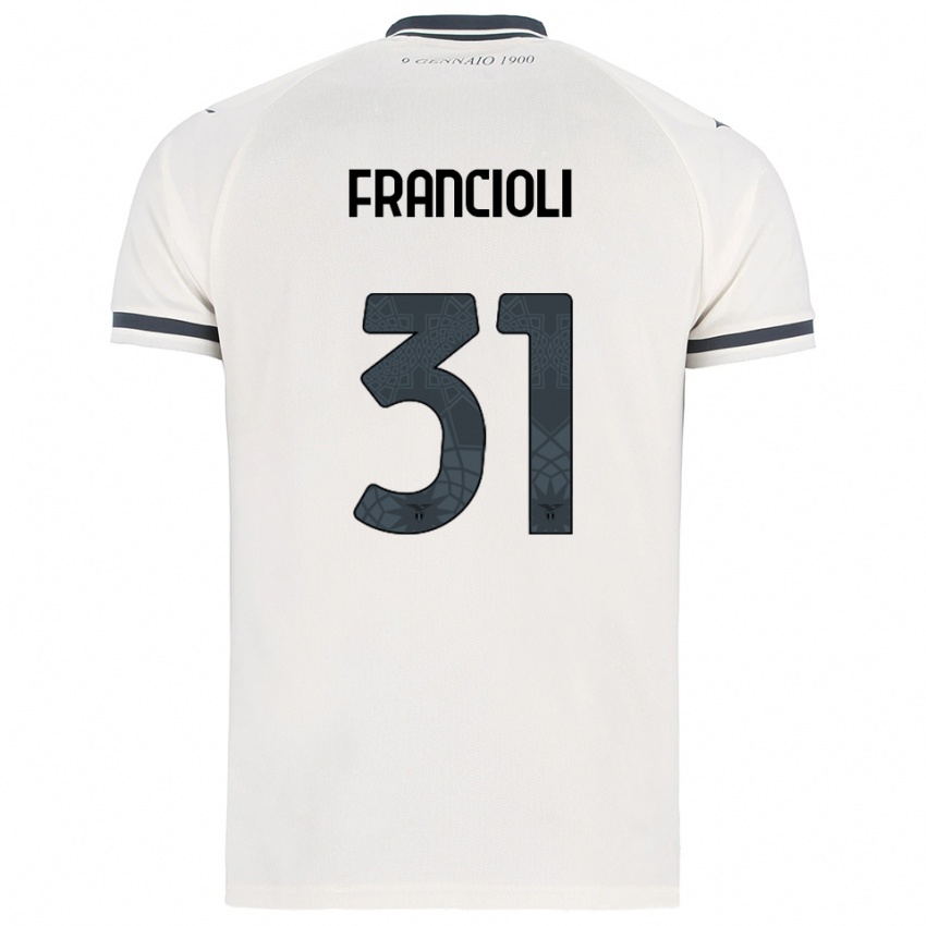 ילדים דייגו פרנסיולי #31 לבן נייבי הרחק ג'רזי 2025/26 חולצה קצרה