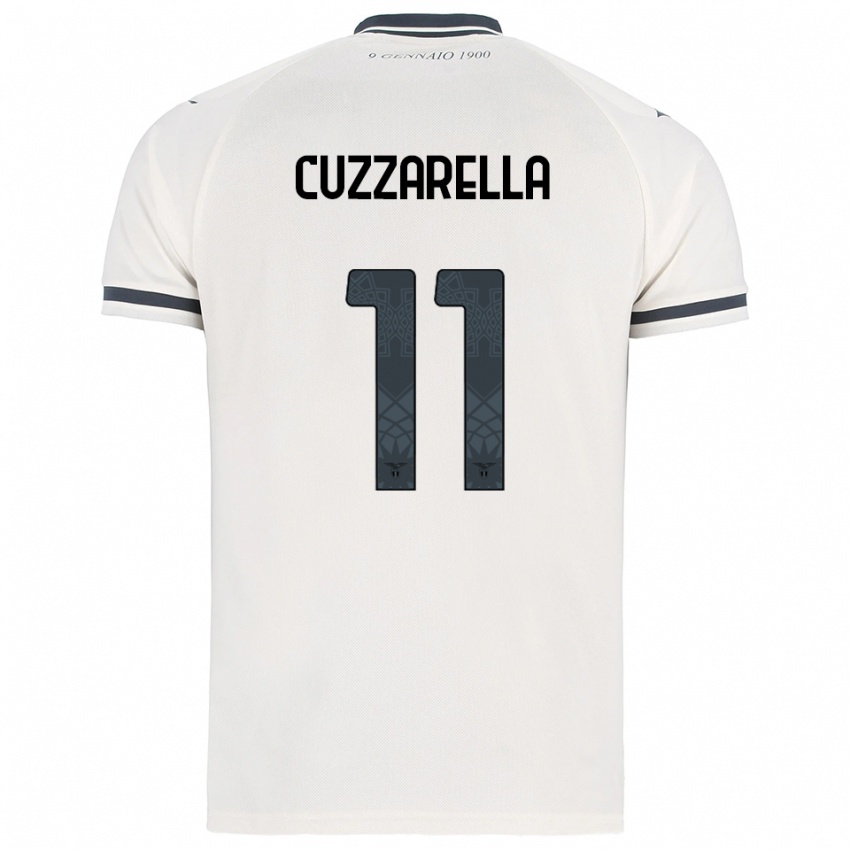 ילדים כריסטיאן קוצרלה #11 לבן נייבי הרחק ג'רזי 2025/26 חולצה קצרה