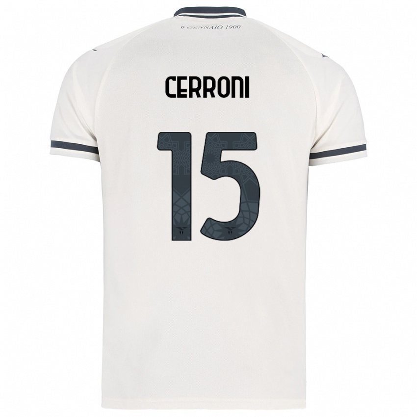 ילדים לאונרדו סרוני #15 לבן נייבי הרחק ג'רזי 2025/26 חולצה קצרה