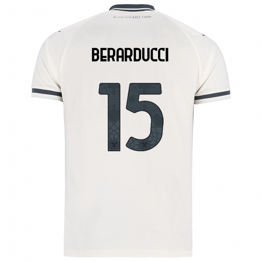 ילדים Martina Berarducci #15 לבן נייבי הרחק ג'רזי 2025/26 חולצה קצרה