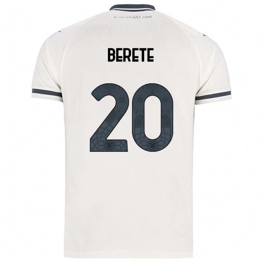 ילדים Moustapha Berete #20 לבן נייבי הרחק ג'רזי 2025/26 חולצה קצרה