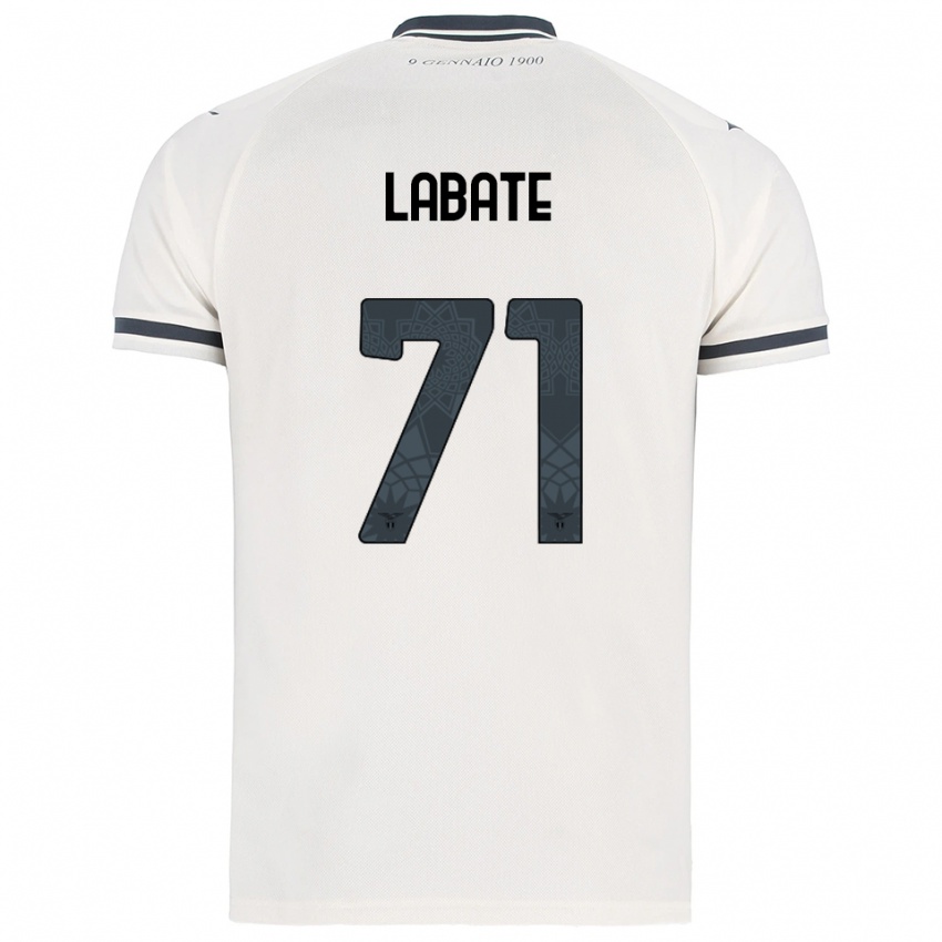 ילדים קאמילה לבטה #71 לבן נייבי הרחק ג'רזי 2025/26 חולצה קצרה