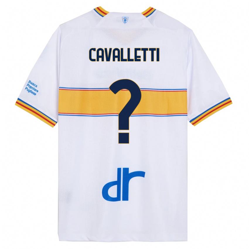 ילדים Cristian Cavalletti #0 לבן צהוב הרחק ג'רזי 2025/26 חולצה קצרה