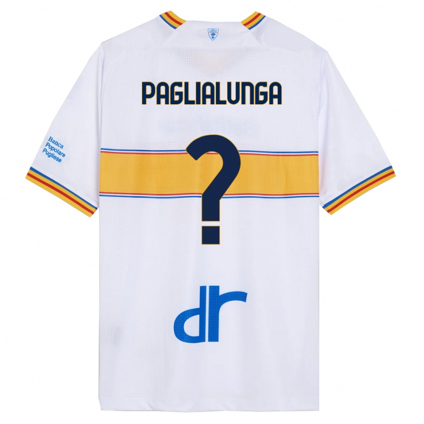ילדים Robert Paglialunga #0 לבן צהוב הרחק ג'רזי 2025/26 חולצה קצרה