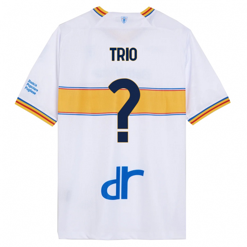 ילדים Stefano Trio #0 לבן צהוב הרחק ג'רזי 2025/26 חולצה קצרה