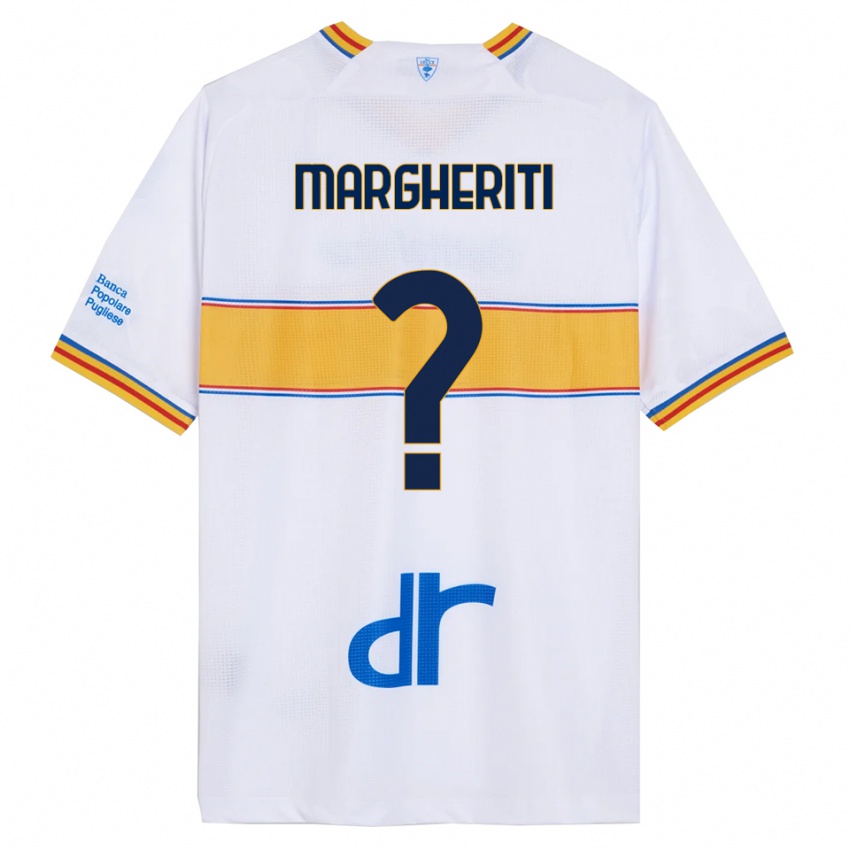 ילדים Filippo Margheriti #0 לבן צהוב הרחק ג'רזי 2025/26 חולצה קצרה