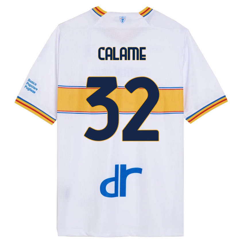 ילדים מרואן קלאם #32 לבן צהוב הרחק ג'רזי 2025/26 חולצה קצרה