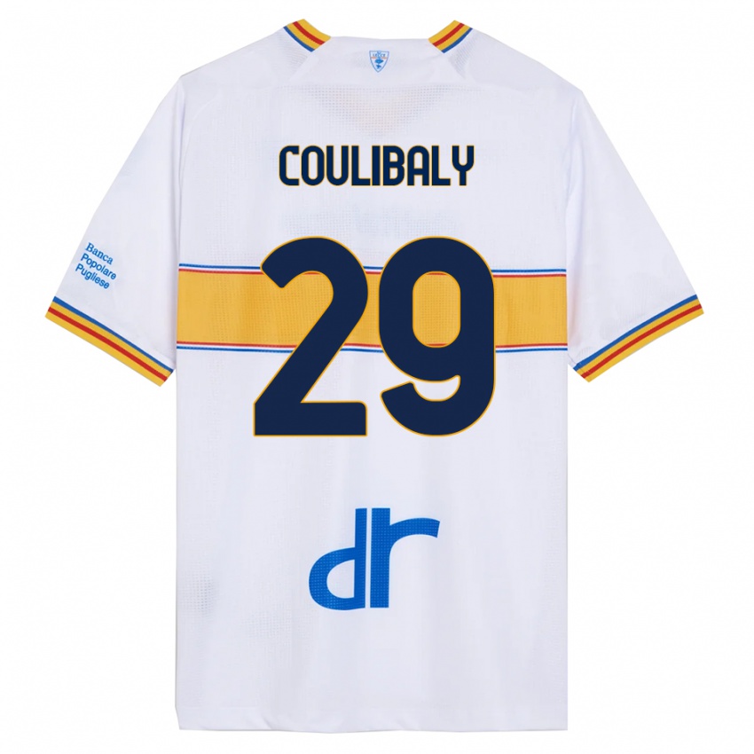 ילדים לסאנה קוליבאלי #29 לבן צהוב הרחק ג'רזי 2025/26 חולצה קצרה