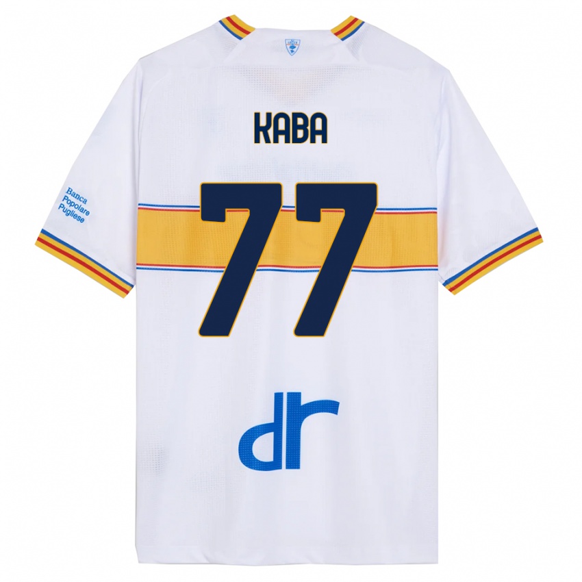 ילדים מוחמד קאבה #77 לבן צהוב הרחק ג'רזי 2025/26 חולצה קצרה