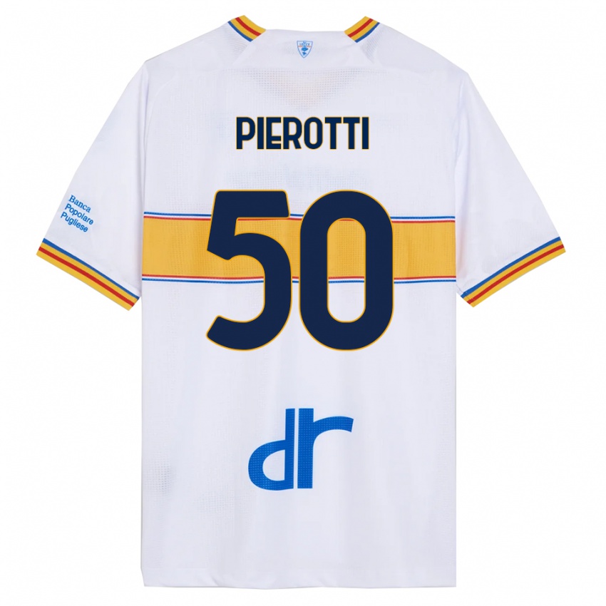 ילדים סנטיאגו פיירוטי #50 לבן צהוב הרחק ג'רזי 2025/26 חולצה קצרה