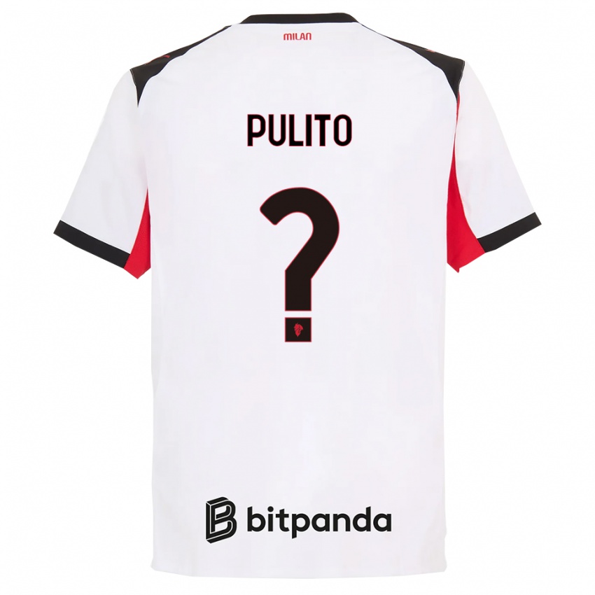 ילדים איבן פוליטו #0 לבן שחור הרחק ג'רזי 2025/26 חולצה קצרה