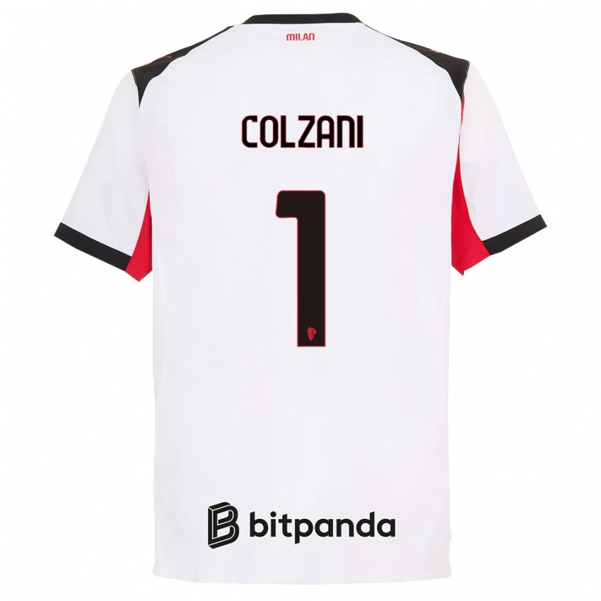 ילדים אדוארדו קולזאני #1 לבן שחור הרחק ג'רזי 2025/26 חולצה קצרה