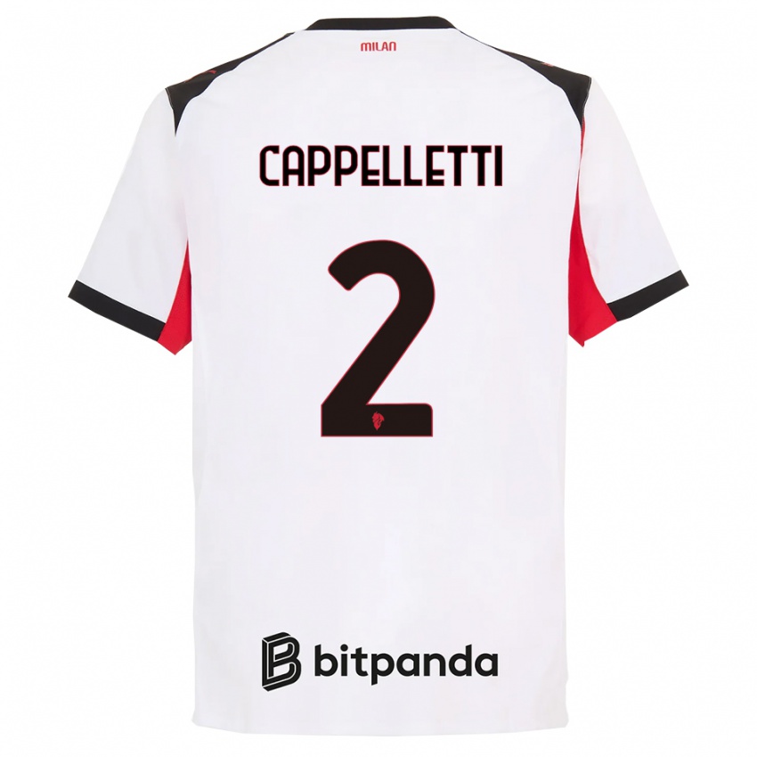 ילדים מתיה קפלטי #2 לבן שחור הרחק ג'רזי 2025/26 חולצה קצרה