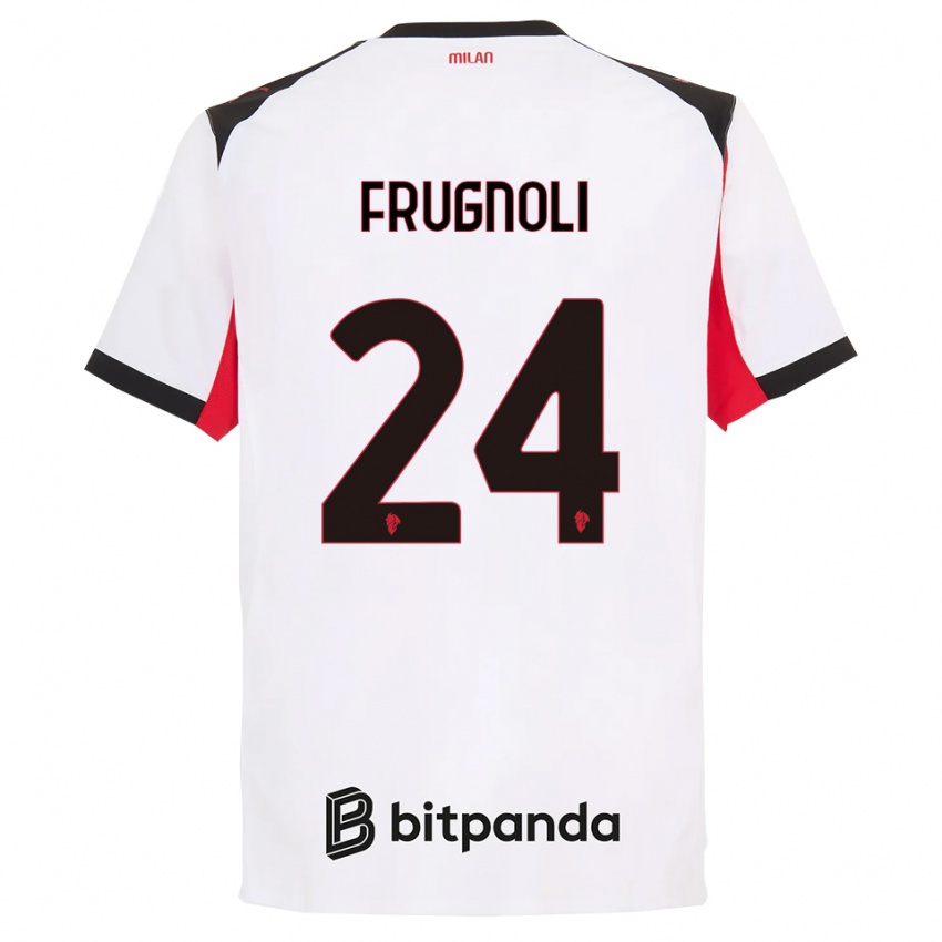 ילדים לאונרדו פרוגנולי #24 לבן שחור הרחק ג'רזי 2025/26 חולצה קצרה