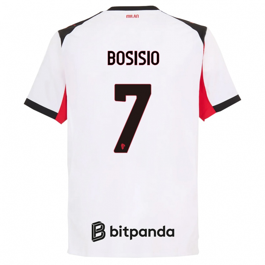 ילדים ז'וזו בוסיסיו #7 לבן שחור הרחק ג'רזי 2025/26 חולצה קצרה