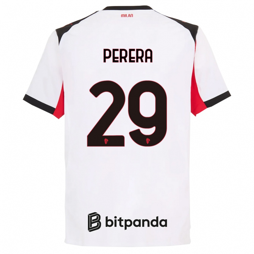 ילדים נירש פררה #29 לבן שחור הרחק ג'רזי 2025/26 חולצה קצרה