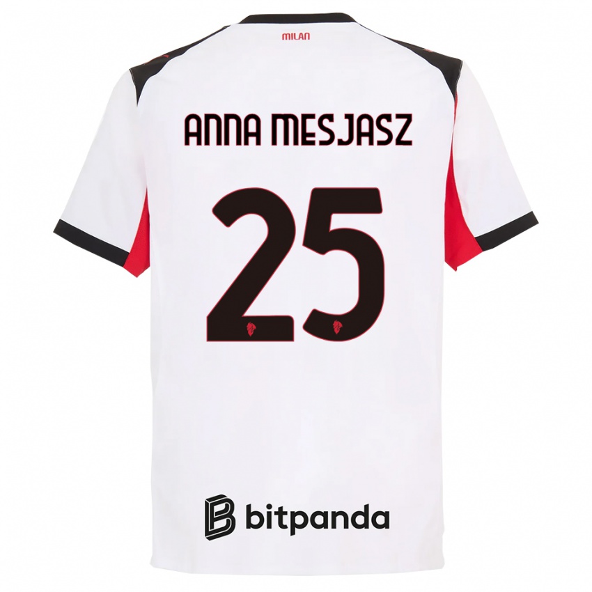 ילדים מלגורזטה משאש #25 לבן שחור הרחק ג'רזי 2025/26 חולצה קצרה