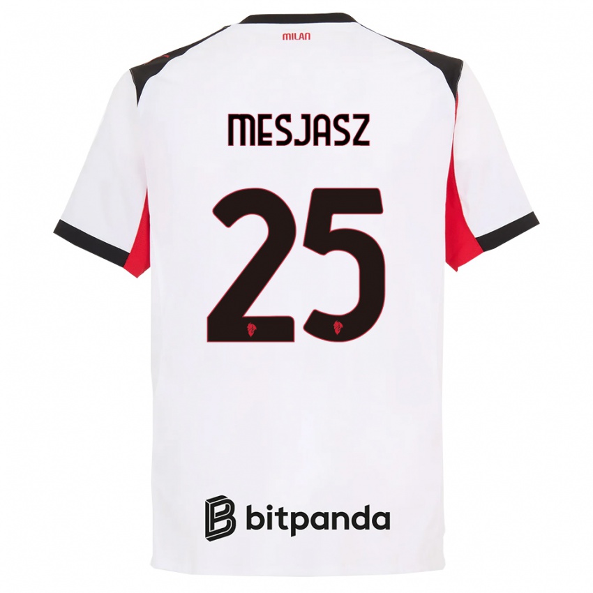 ילדים מלגורזטה משאש #25 לבן שחור הרחק ג'רזי 2025/26 חולצה קצרה