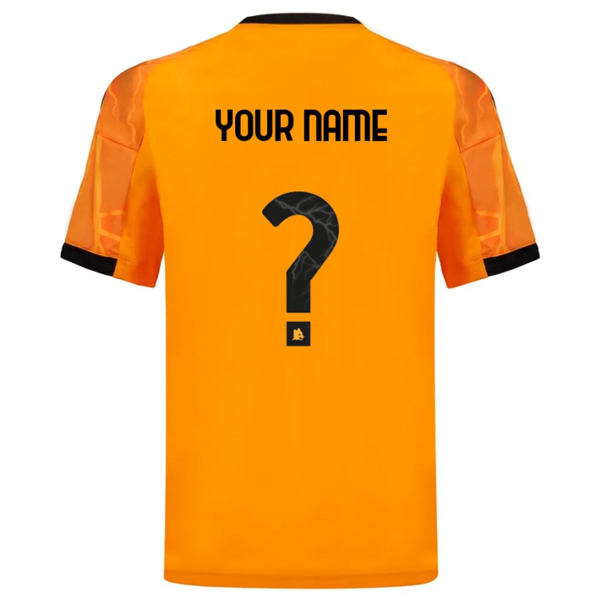 ילדים השם שלך #0 כתום שחור הרחק ג'רזי 2025/26 חולצה קצרה