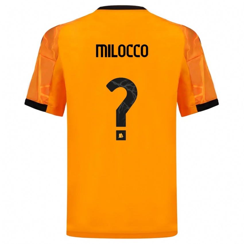 ילדים Matias Milocco #0 כתום שחור הרחק ג'רזי 2025/26 חולצה קצרה