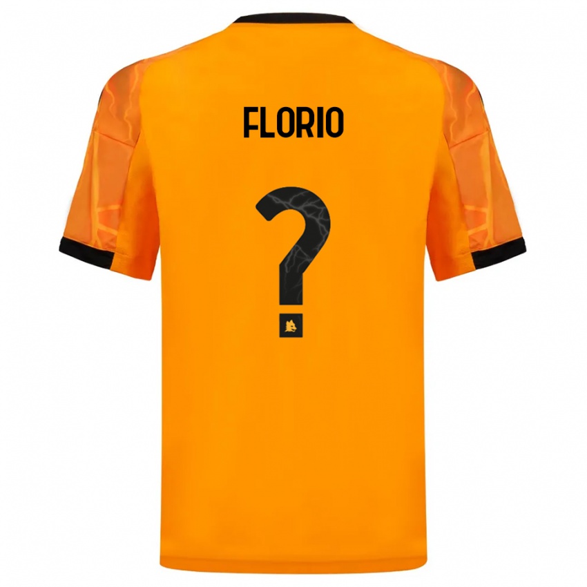 ילדים Davide Florio #0 כתום שחור הרחק ג'רזי 2025/26 חולצה קצרה