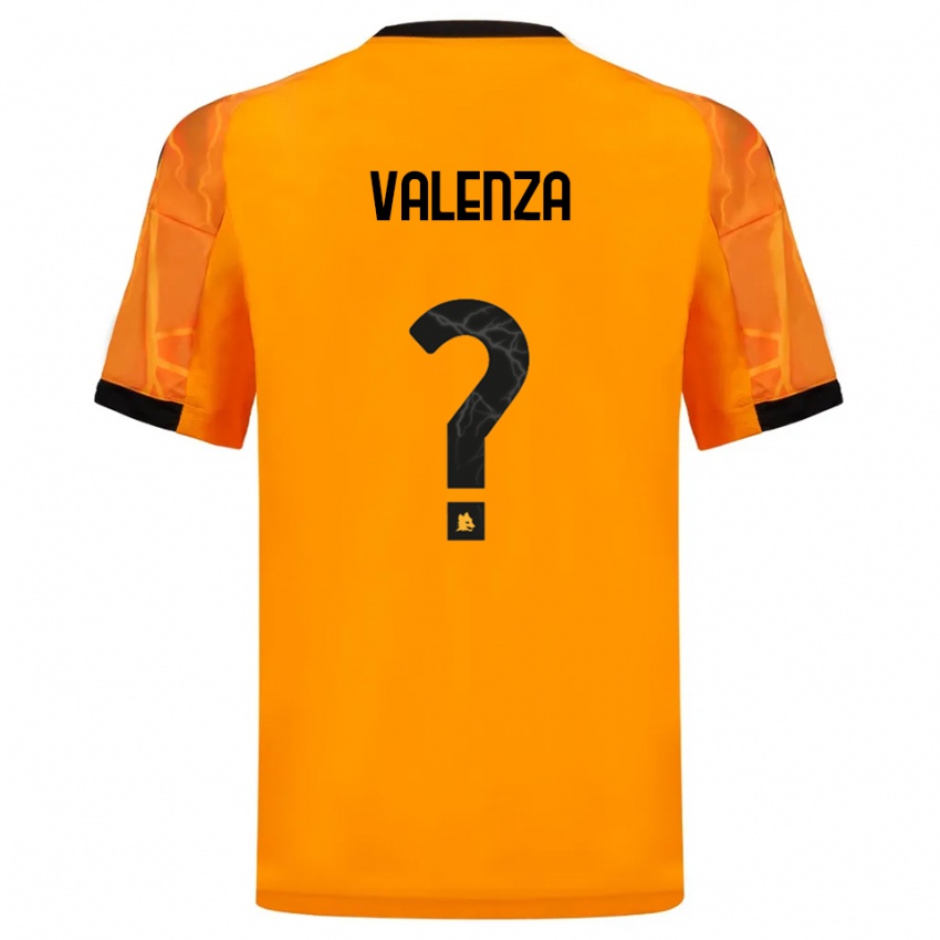 ילדים Salvatore Valenza #0 כתום שחור הרחק ג'רזי 2025/26 חולצה קצרה