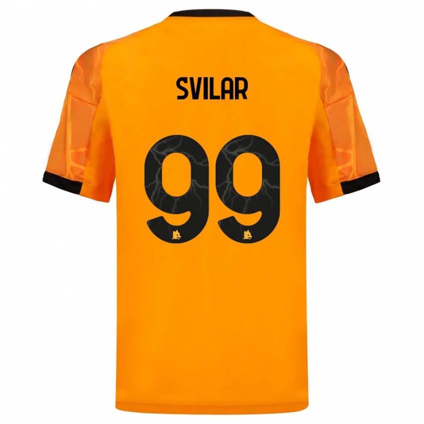 ילדים מילה סבילאר #99 כתום שחור הרחק ג'רזי 2025/26 חולצה קצרה