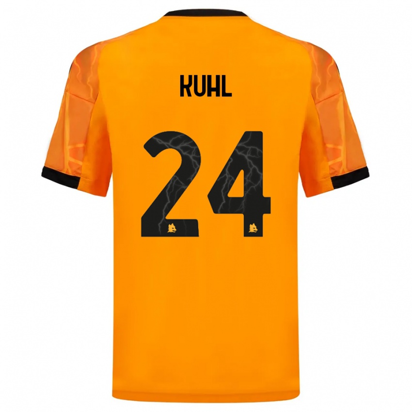 ילדים קת׳רין מולר קאל #24 כתום שחור הרחק ג'רזי 2025/26 חולצה קצרה