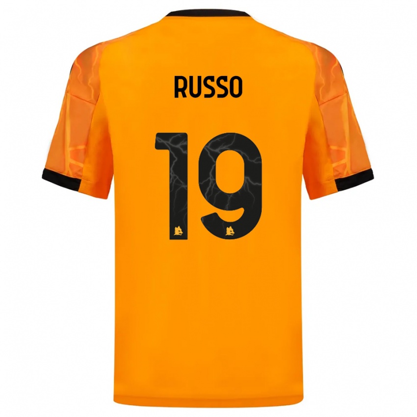 ילדים Filippo Russo #19 כתום שחור הרחק ג'רזי 2025/26 חולצה קצרה