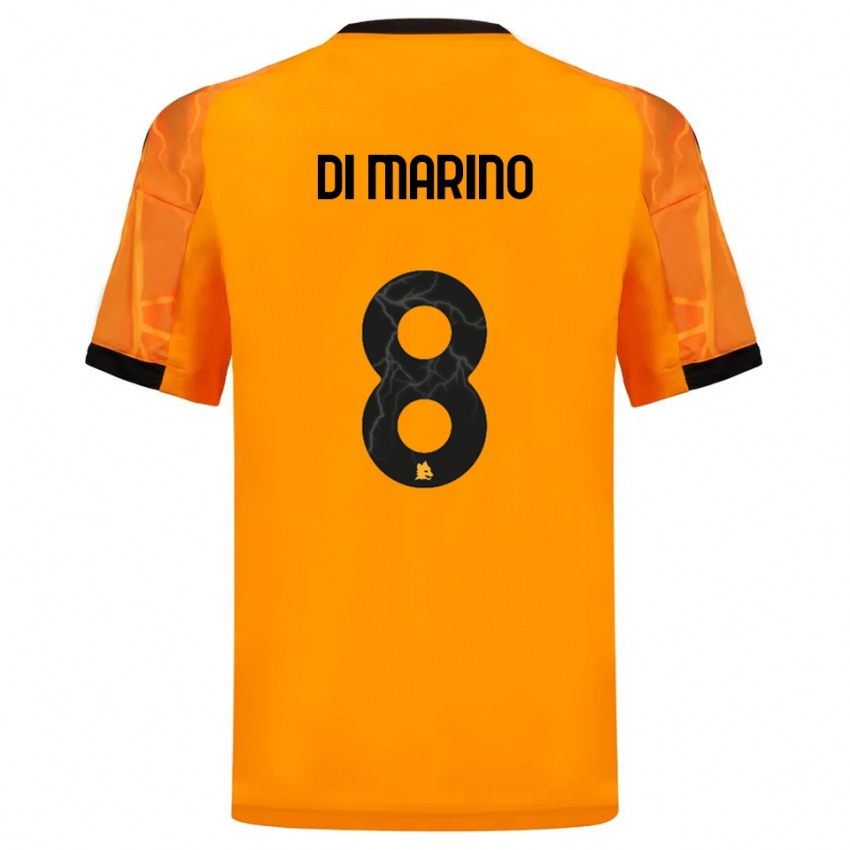 ילדים Baldo Di Marino #8 כתום שחור הרחק ג'רזי 2025/26 חולצה קצרה