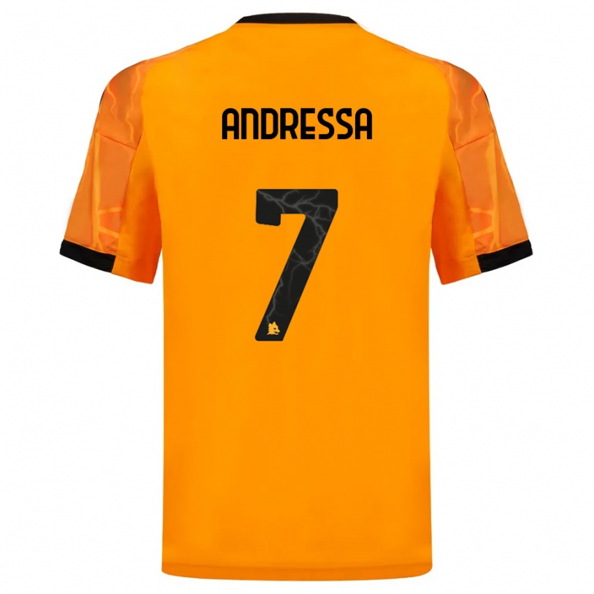 ילדים אנדרסה #7 כתום שחור הרחק ג'רזי 2025/26 חולצה קצרה