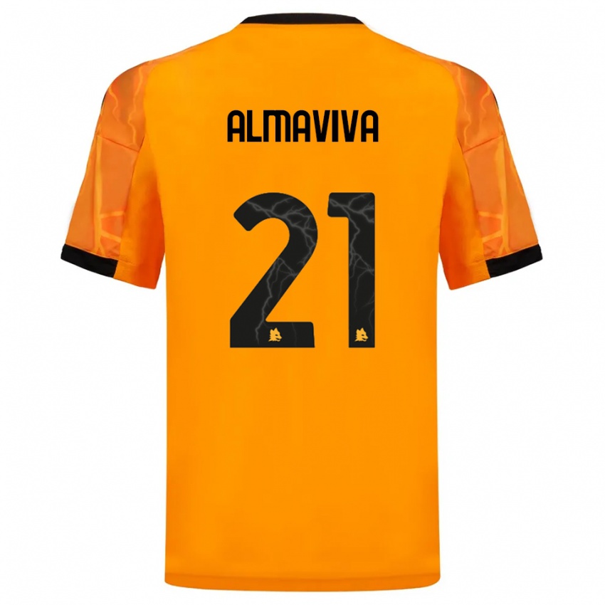 ילדים מתיה אלמאביבה #21 כתום שחור הרחק ג'רזי 2025/26 חולצה קצרה