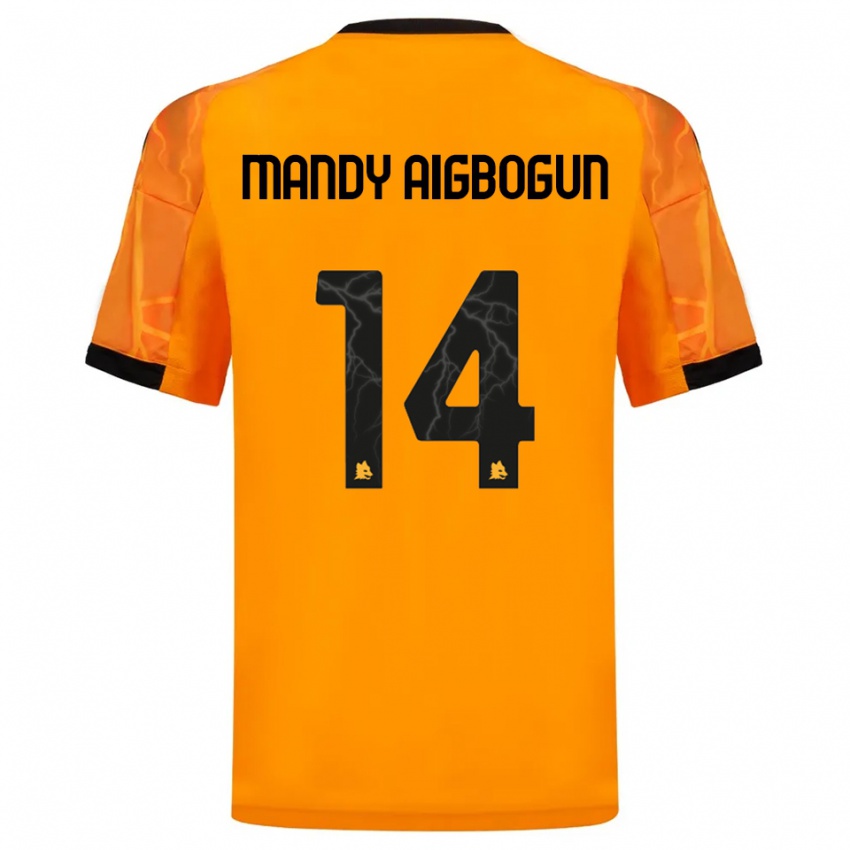 ילדים אזאוזה אייגבוגון #14 כתום שחור הרחק ג'רזי 2025/26 חולצה קצרה