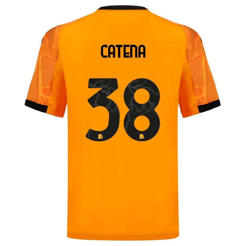 ילדים Giada Catena #38 כתום שחור הרחק ג'רזי 2025/26 חולצה קצרה