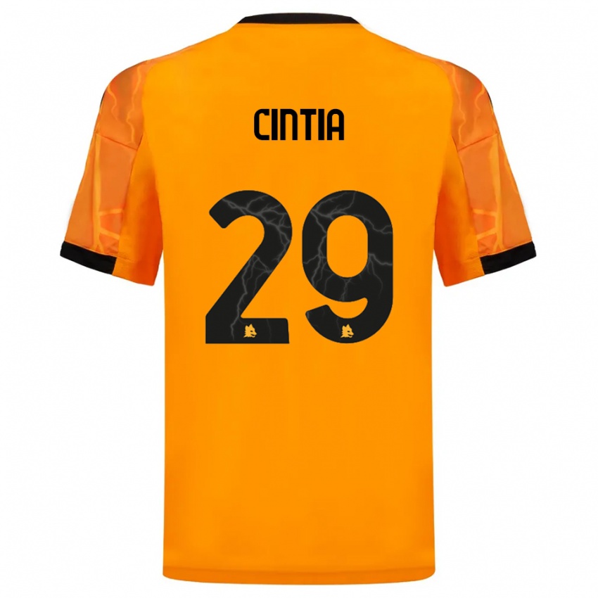 ילדים סינטיה רפאלה סוארס מרטינס #29 כתום שחור הרחק ג'רזי 2025/26 חולצה קצרה