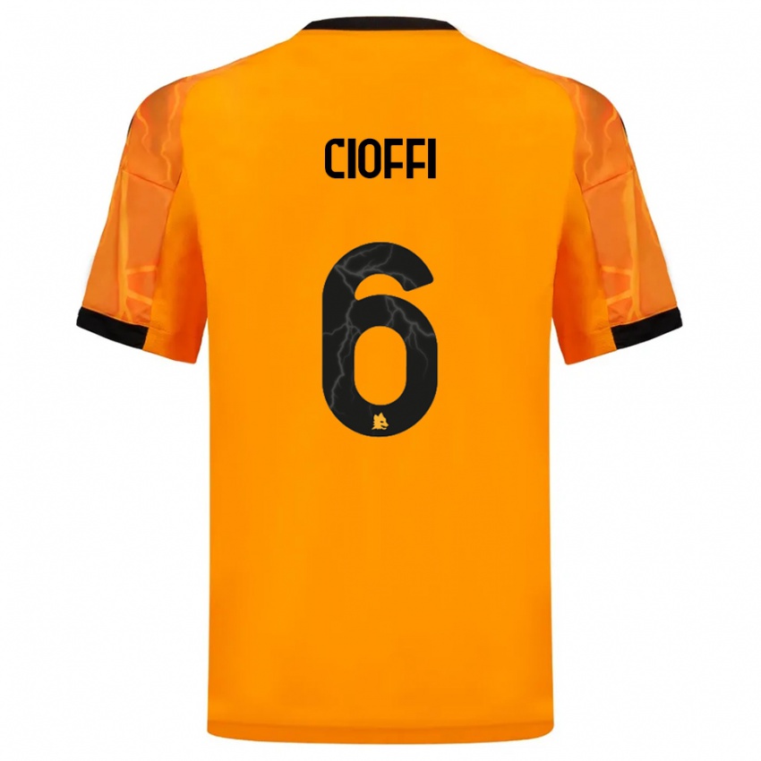 ילדים כריסטיאן צ'ופי #6 כתום שחור הרחק ג'רזי 2025/26 חולצה קצרה