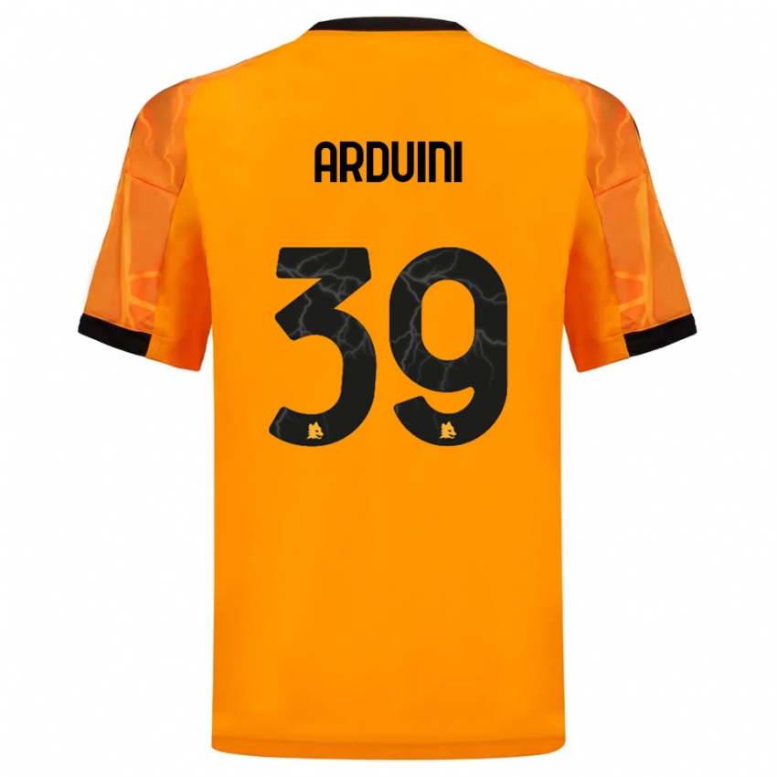 ילדים Giacomo Arduini #39 כתום שחור הרחק ג'רזי 2025/26 חולצה קצרה