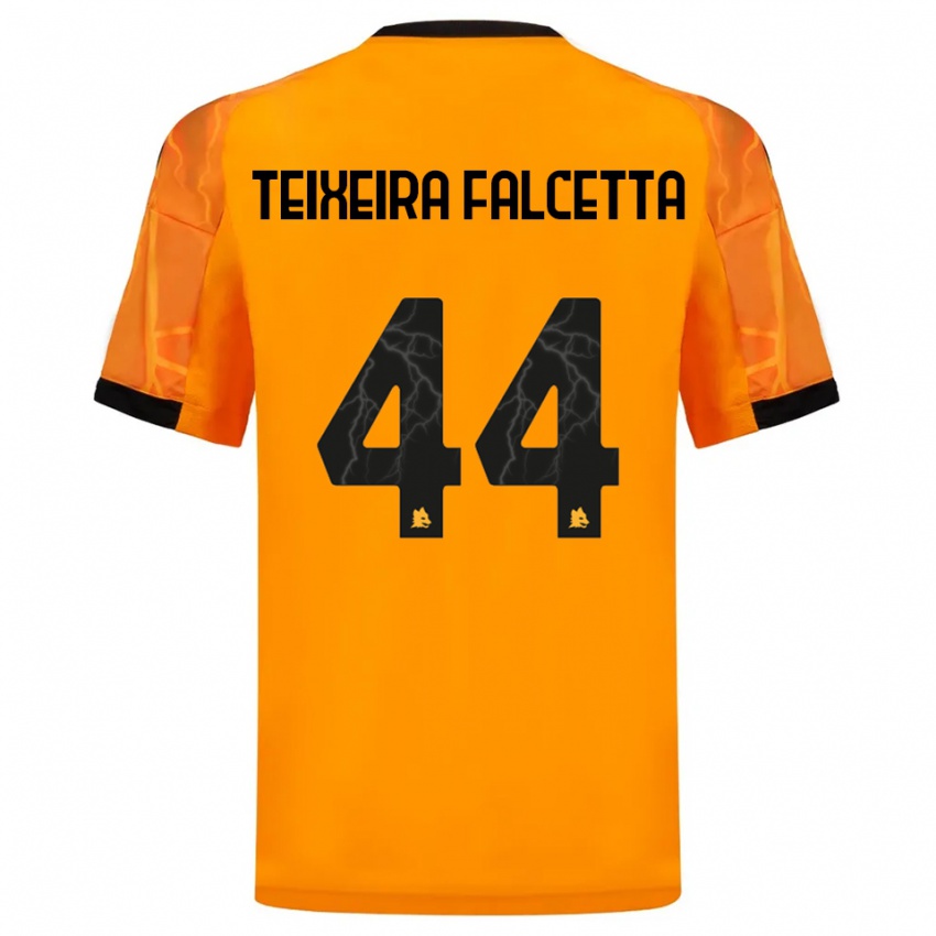 ילדים Pietro Teixeira Falcetta #44 כתום שחור הרחק ג'רזי 2025/26 חולצה קצרה