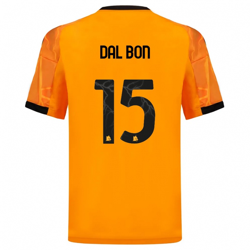 ילדים לורנזו דאל בון #15 כתום שחור הרחק ג'רזי 2025/26 חולצה קצרה