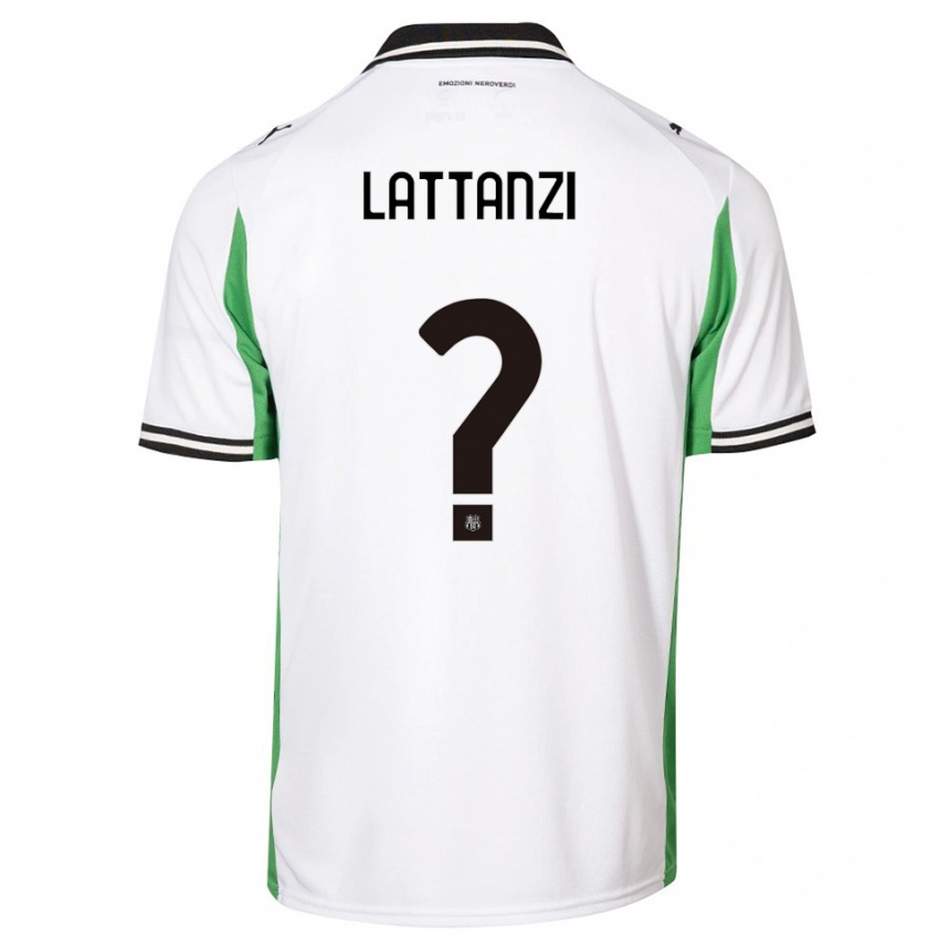 ילדים Luca Lattanzi #0 לבן ירוק שחור הרחק ג'רזי 2025/26 חולצה קצרה