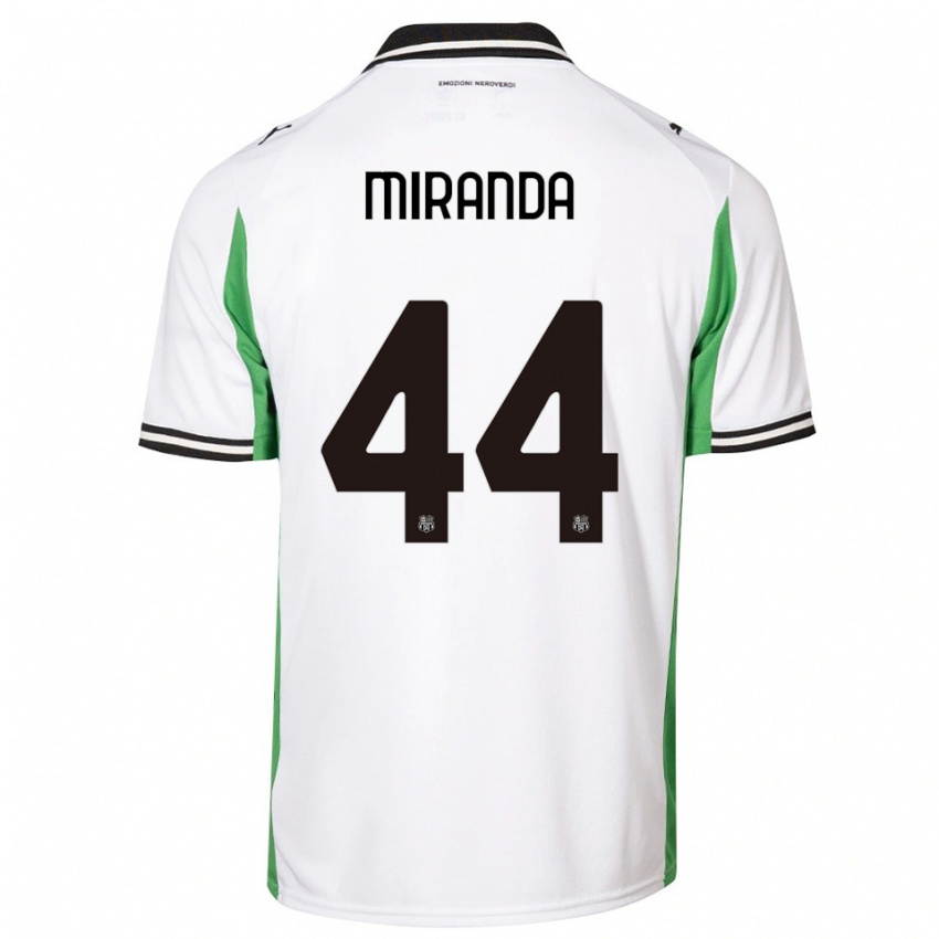 ילדים Kevin Miranda #44 לבן ירוק שחור הרחק ג'רזי 2025/26 חולצה קצרה