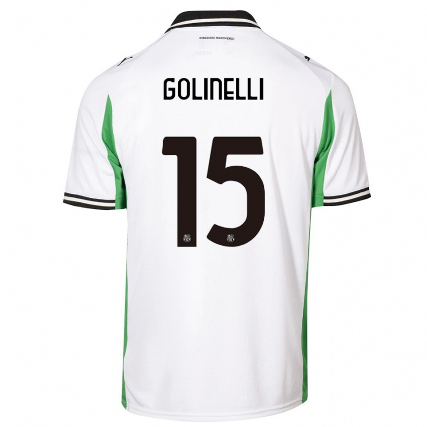 ילדים עמנואלה גולינלי #15 לבן ירוק שחור הרחק ג'רזי 2025/26 חולצה קצרה