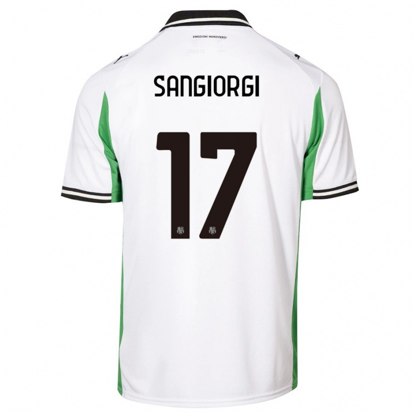 ילדים Federico Sangiorgi #17 לבן ירוק שחור הרחק ג'רזי 2025/26 חולצה קצרה