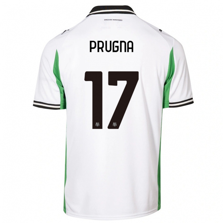 ילדים Cecilia Prugna #17 לבן ירוק שחור הרחק ג'רזי 2025/26 חולצה קצרה