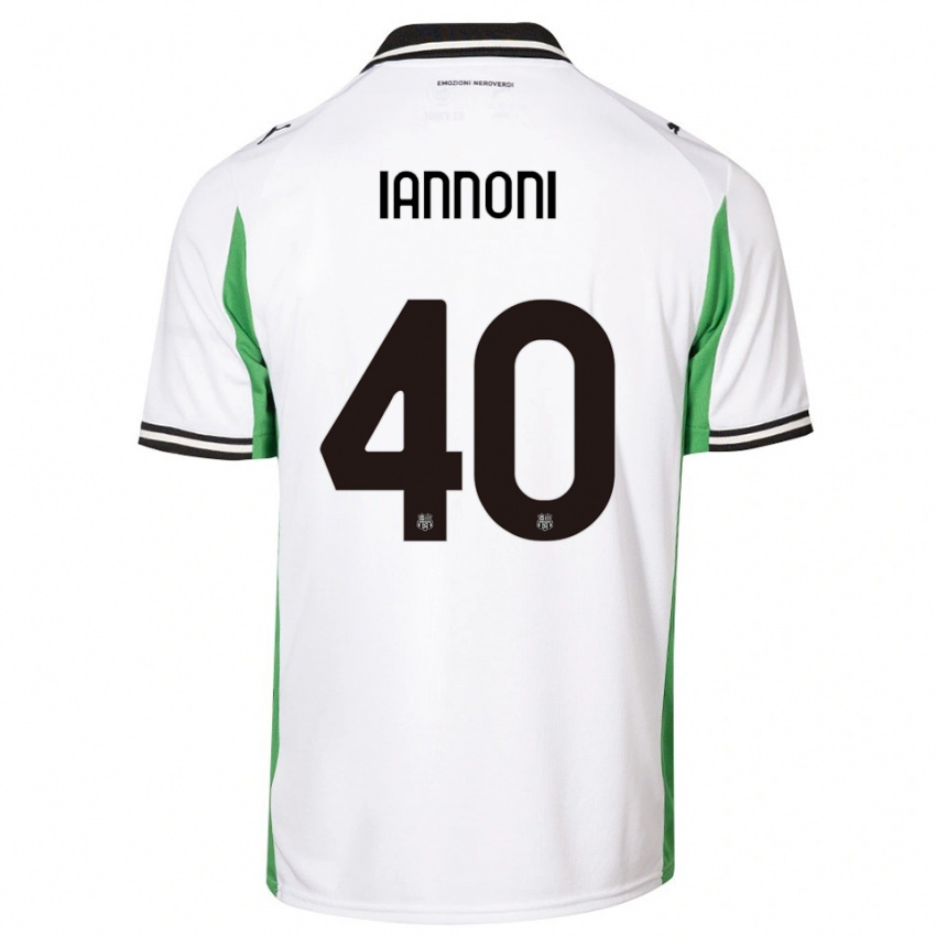 ילדים אדוארדו ינוני #40 לבן ירוק שחור הרחק ג'רזי 2025/26 חולצה קצרה