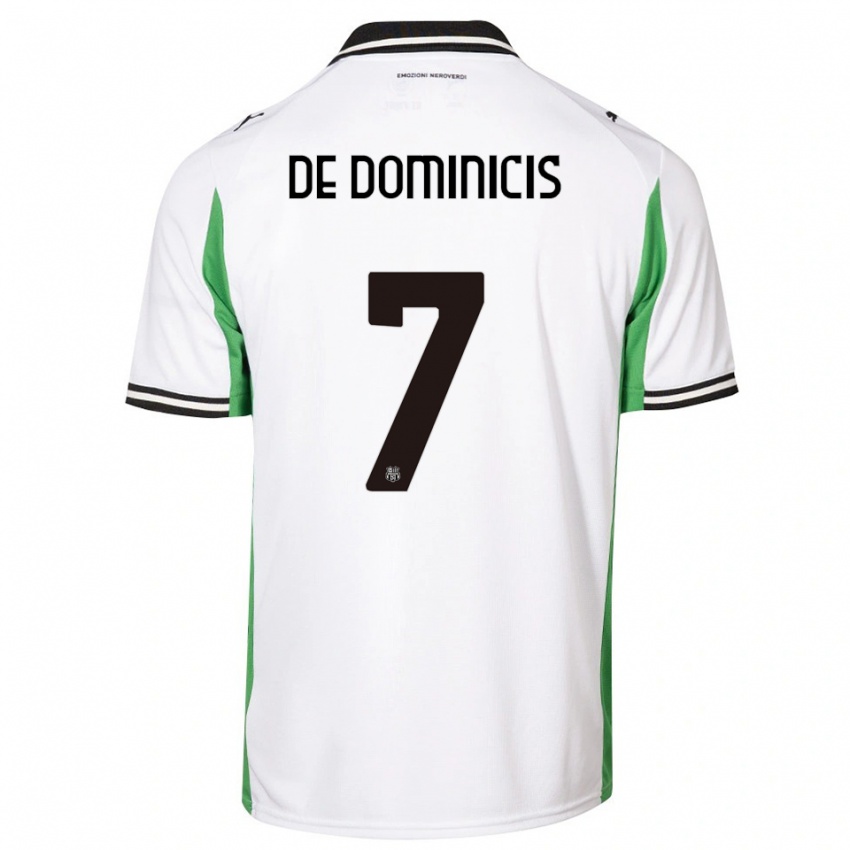 ילדים דייגו די דומיניסיס #7 לבן ירוק שחור הרחק ג'רזי 2025/26 חולצה קצרה