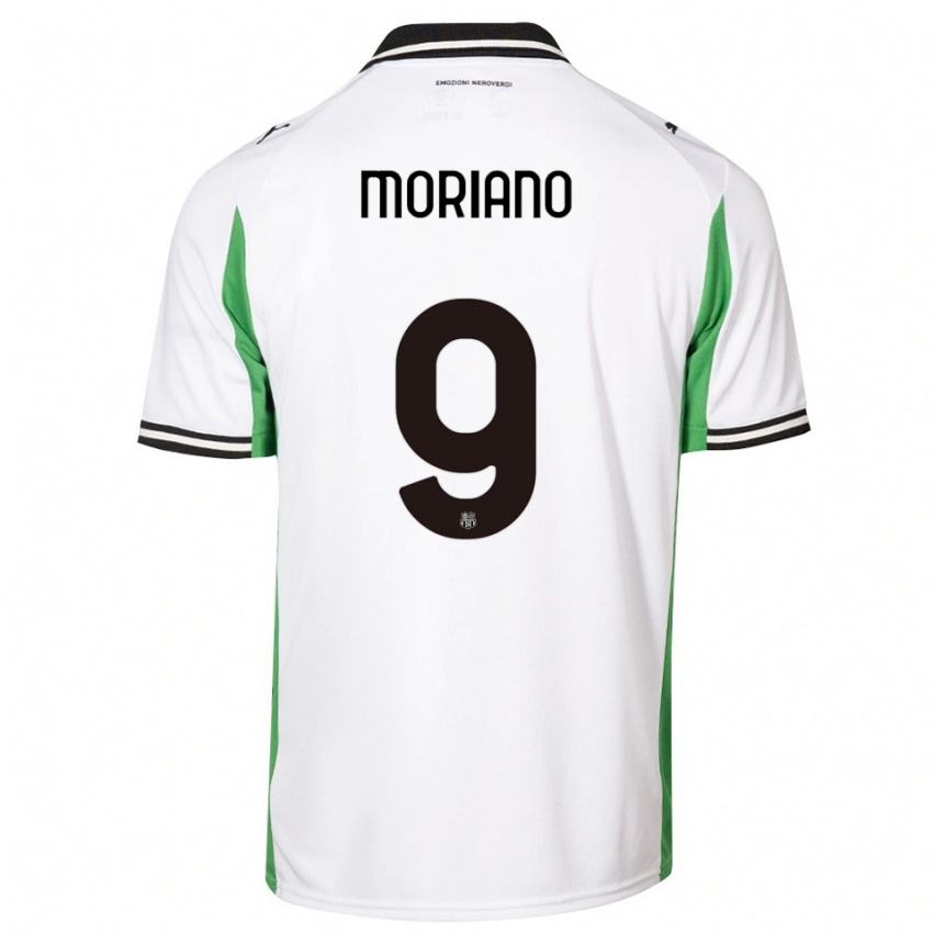 ילדים Andrea Moriano #9 לבן ירוק שחור הרחק ג'רזי 2025/26 חולצה קצרה